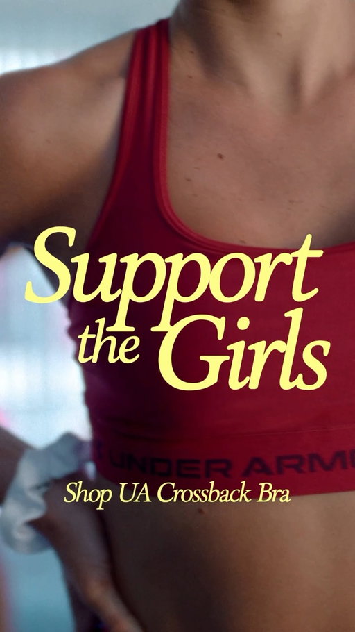 Support the girls🍒 The @cavindertwins found just the right lift and fit with the UA Crossback Bra.