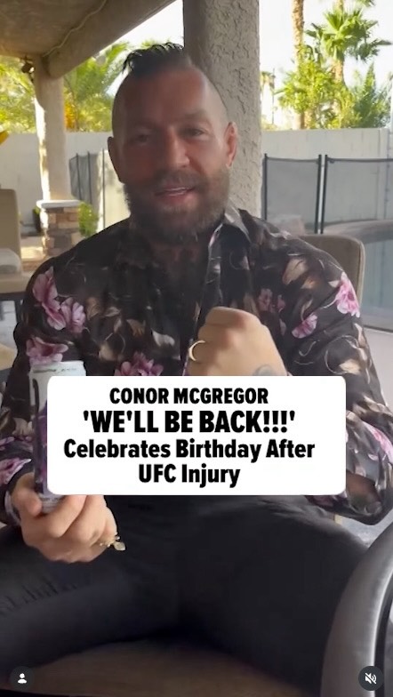 Conor McGregor didn't let his devastating UFC 329 injury ruin his birthday -- the MMA superstar spent it toasting with his wife and vowing (again) to return to the Octagon.

🎥: Instagram/@thenotoriousmma