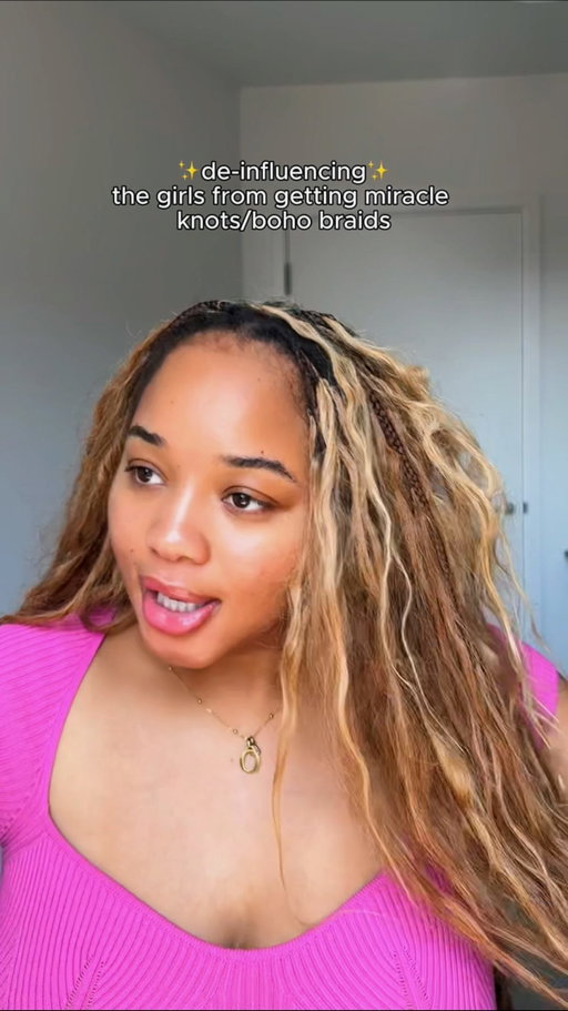 When I tell you I tried to get my money’s worth out of the style, I TRIED 😭 it was time. 

 #braids #miracleknots #bohobraids #hairstyle #humanhair