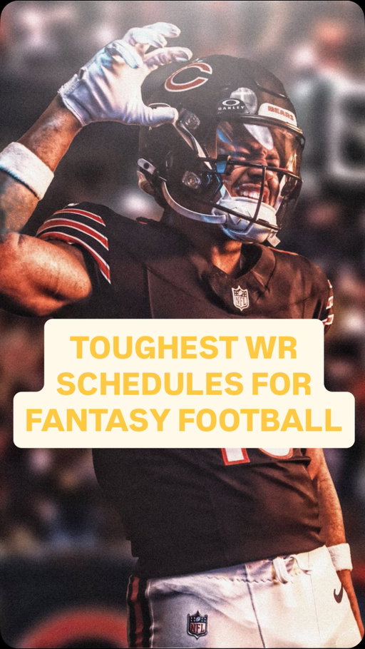 Toughest wide receiver schedules for fantasy football #fantasyfootball #nfl #football #fantasyfootballadvice #nflfootball