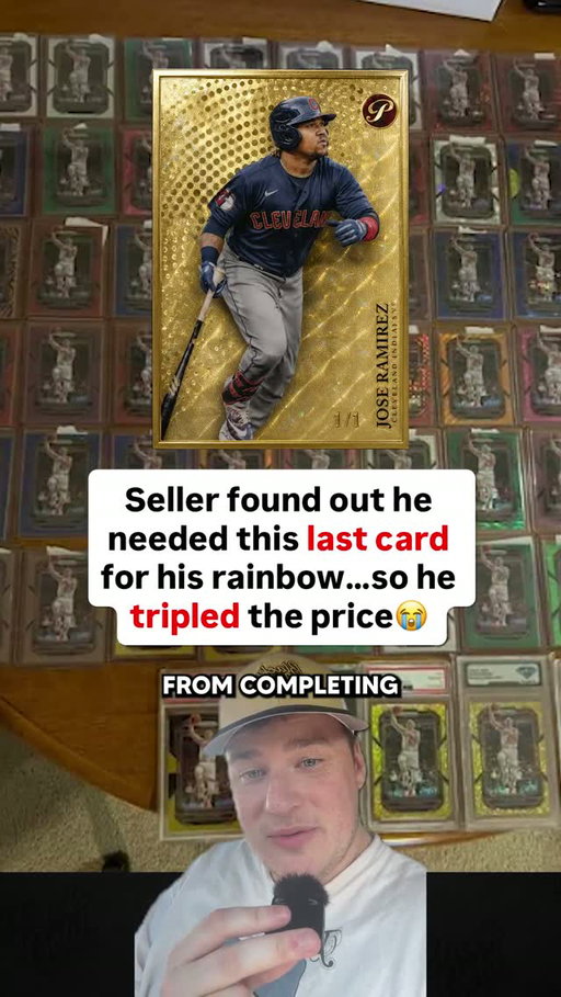 He was one card away from completing a four year rainbow… until the seller realized how badly he needed it and changed the price from $850 to $2,500 😭

Would you pay up or walk away on principle?

#sportscards #cardcollector #thehobby #baseballcards