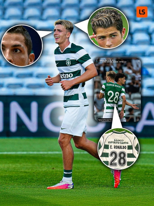 Chelsea loanee Jesse Derry is living every Ronaldo fan’s dream 👀

Playing for Sporting, wearing the iconic No. 28 and even matching the aesthetic 😮‍💨🇵🇹