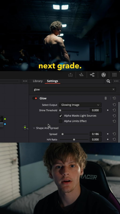 Day 14/30 of Cinematic30 

The glow effect is one of the most commonly used effects in Davincis color tab but most people forget to change this one setting

Switching the composite mode to soft light changes where it actually affects the image 

Instead of just slightly blooming the highlights it can be used to drastically level up your grade

#explore #explorepage #colorgrading #cinematography #davinciresolve