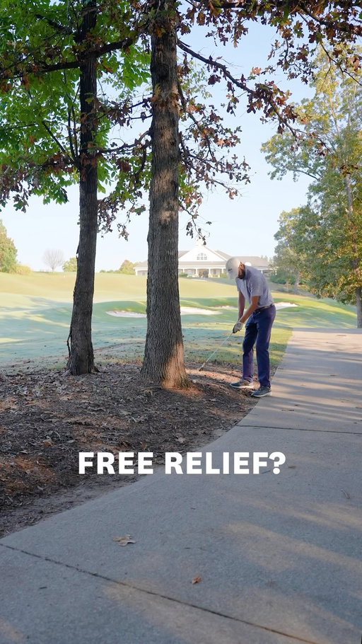 Are you a righty trying to play a shot lefty? Free relief rules still apply!