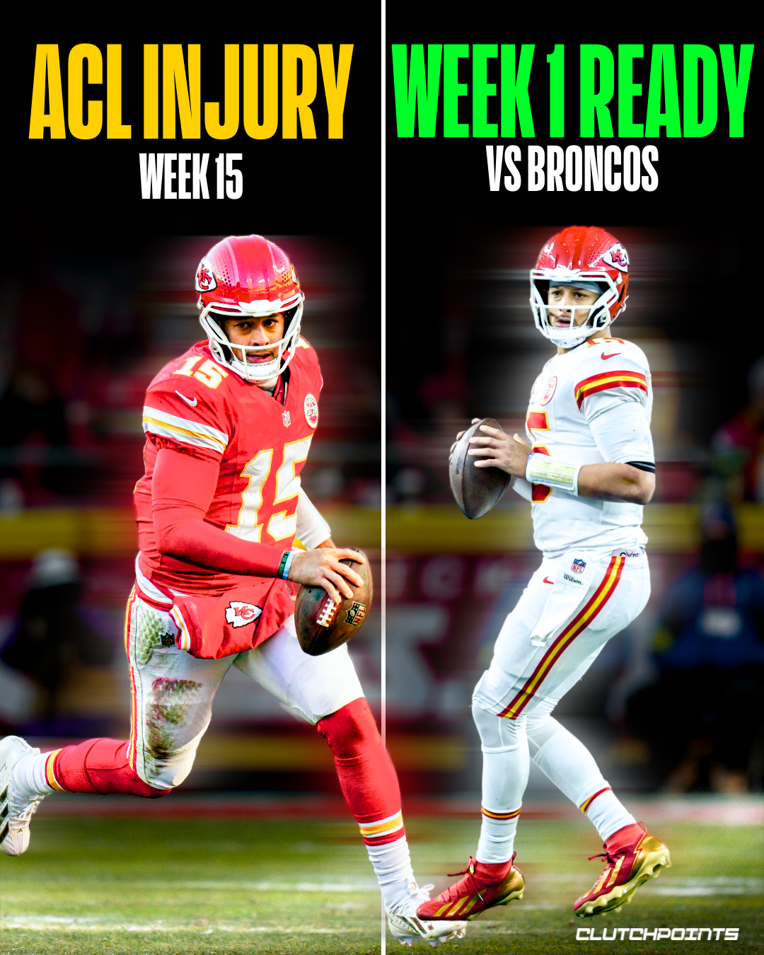 Patrick Mahomes has his sights set on returning from ACL surgery for Kansas City’s season opener.

The Chiefs quarterback is ahead of schedule after suffering the injury in Week 15. He has already participated in OTAs and plans to give the medical staff every opportunity to clear him for Week 1.

Mahomes understands that recovery cannot be rushed, but he doesn’t want to miss a primetime matchup against the Broncos, the team that took Kansas City’s AFC West crown last season.