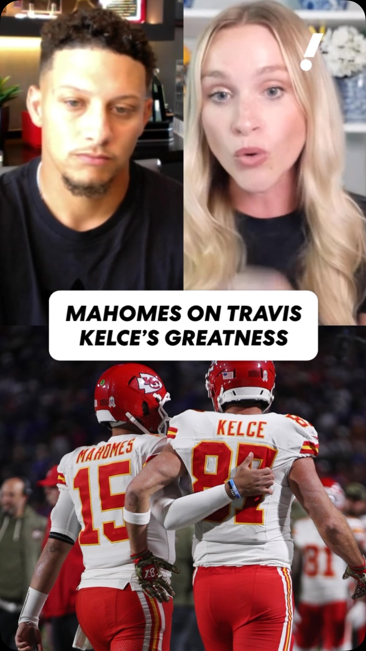 Patrick Mahomes opens up about what makes Travis Kelce one of a kind 👀

(via Yahoo Sports Daily)
