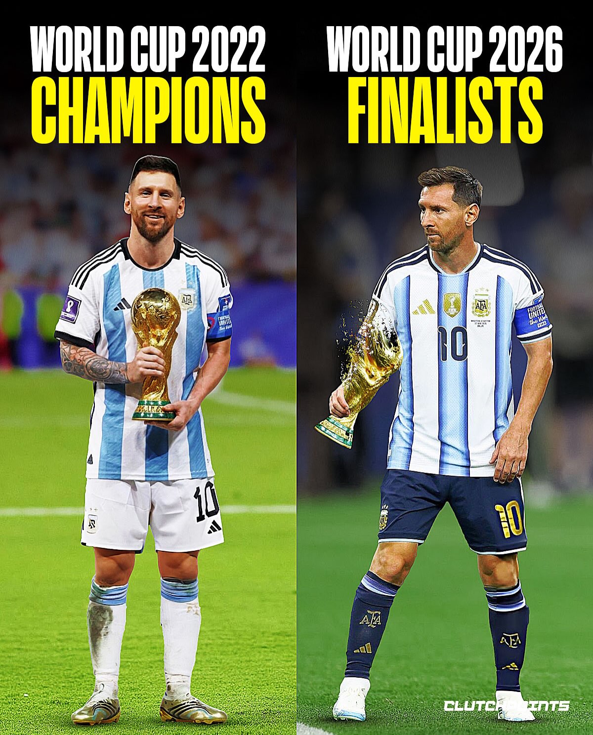Argentina has done it again!

The defending champions are heading back to the World Cup Final.

Down 1-0 with just 5 minutes left on the clock, La Albiceleste flipped the script.

Enzo Fernández and Lautaro Martínez delivered clutch late goals to break English hearts and complete a stunning comeback victory.

This squad truly looks like a team of destiny.

Just look at what they have survived to get to this point:

🔸Erased a 0-2 deficit against Egypt
🔸Survived an overtime thriller against Switzerland
🔸Sealed a late comeback against England

Now, the stage is set for an absolutely cinematic World Cup Final.

It will be Lionel Messi going head-to-head against Spain and his Barcelona heir, Lamine Yamal, with a historic back-to-back championship on the line.

Keep your heads up, England.

The Three Lions played a phenomenal tournament and pushed the champions to the absolute brink.

A massive salute to Jude Bellingham, who exits the World Cup with an incredible 8 goals.

He is just getting started on this stage, and he will be back.

Who takes home the ultimate prize: Messi’s Argentina or Yamal’s Spain?