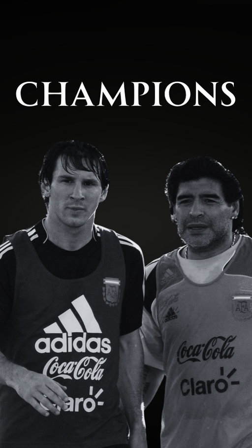 Two icons. One jersey. Who wore #10 best? 🇦🇷⚽⁠
⁠
#messi #argentina #worldcup #maradona