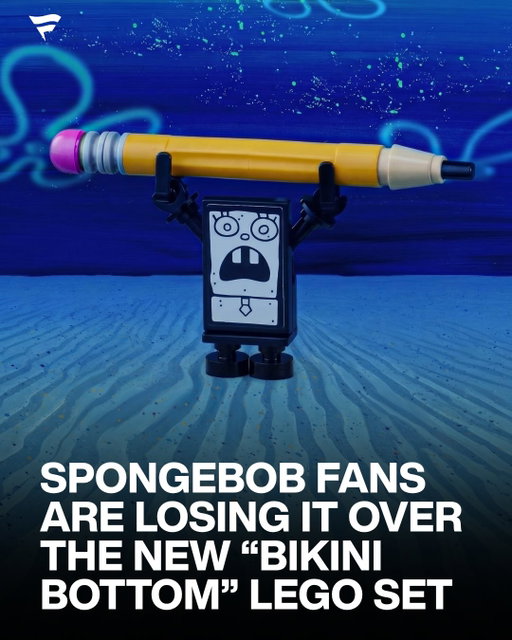 They really gave DoodleBob his own build 😅

LEGO has officially revealed its new SpongeBob SquarePants: Bikini Bottom set, a 1,794-piece display model featuring SpongeBob’s pineapple, Patrick’s rock, Squidward’s house, and Jellyfish Fields. The set launches September 1 for $219.99.

Alongside SpongeBob, Patrick, and Squidward minifigures, the set also includes brick-built versions of Gary the Snail and DoodleBob, complete with his oversized pencil.

It’s SpongeBob’s first new LEGO set in more than a decade.