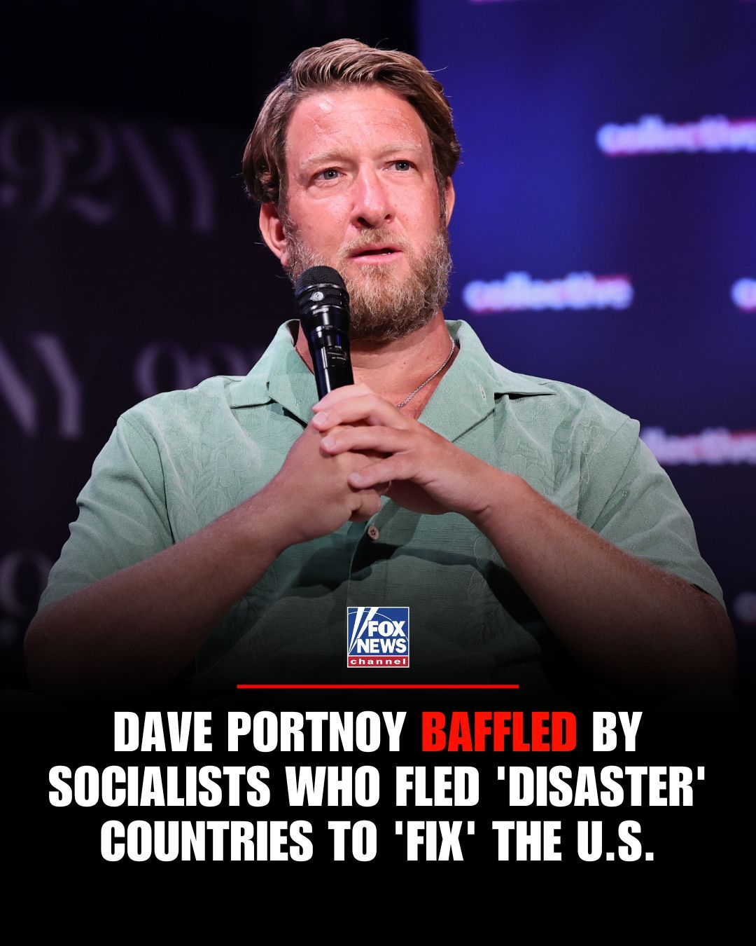 "Socialism is somehow seen as this thing that's going to fix the United States."

Barstool Sports founder Dave Portnoy slammed the growing popularity of democratic socialism and far-left candidates while discussing recent political victories in New York.

Portnoy also said Zohran Mamdani's rise has made him consider running for mayor of New York City saying, "Sometimes I do feel like it’s my civic duty."