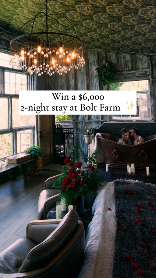 ✨ WIN A $6,000 ROMANTIC GETAWAY TO BOLT FARM ✨

Imagine two days completely unplugged with the person you love… waking up in our best mountain-top villa, enjoying a couples spa experience, a romantic cliffside picnic, wellness experiences, and every meal included, all on us. 🤍

One couple will win the ultimate escape to reconnect, relax, and press pause on reality.

To enter: comment GIVEAWAY and we’ll send you the link to enter. It takes less than 15 seconds.👇

Good luck! We’ll see you on the mountain ⛰️

#romanticgetaway #anniversarytrip #couplesgetaway #datenightideas #romanticescape