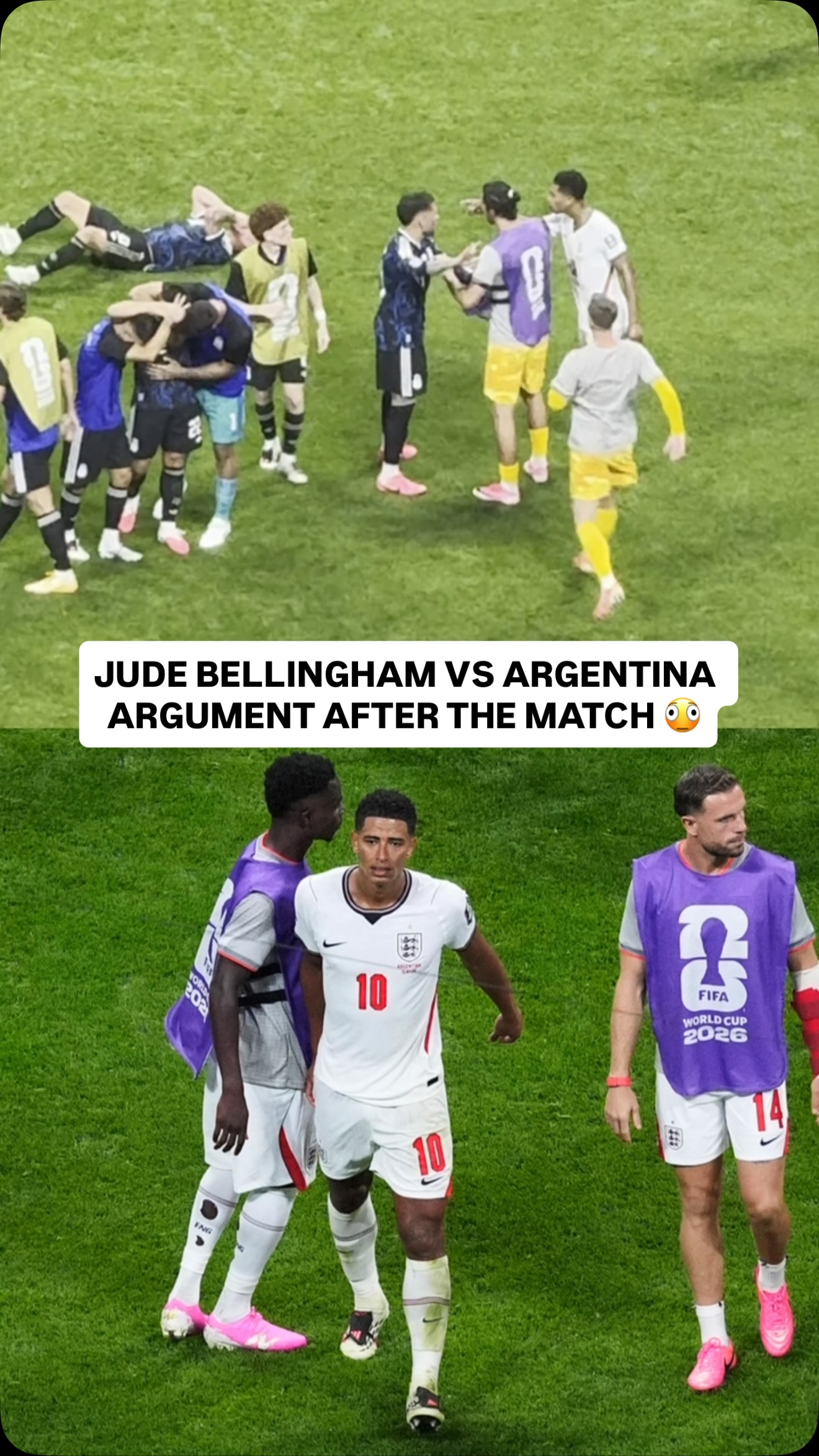 Jude Bellingham got into it with the Argentina players after the match 😳