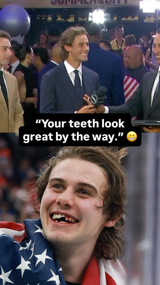 Jack Hughes’ dentist the real MVP 😆
