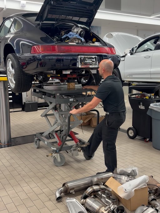 6 months of hard work @cocci_meccanica puts the MOTOR is IN the car . . . Figured this was a suitable song for the job. #porschechallenge26 #classicporsche #porsche #porsche911 #classicrestorationchallenge