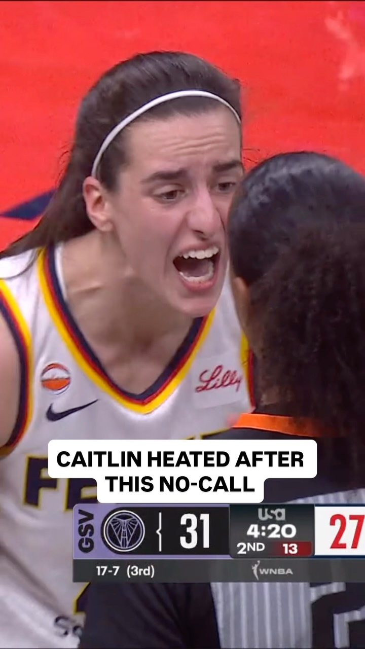 Caitlin Clark issued a warning after the no-call on this play.