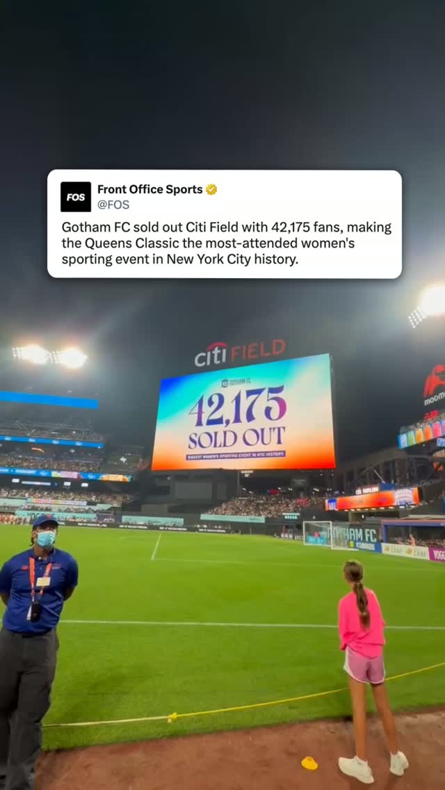 Gotham FC and the Washington Spirit drew a sellout crowd of 42,175 fans to Citi Field. The Queens Classic is now the most-attended women's sporting event in New York City history.