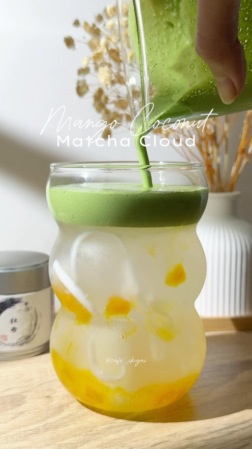 🥭 🥥 🍵 ☁️ <— can you read this? 🤭

it’s so good, i really love how the mango puree and coconut water paired well with @kosame_matcha Kakitsubata ✨

I love that Kakitsubata has a perfect balance of deep umami, it has smooth finish without lingering bitterness ~

#mango #matcha #coconut #matchaaddict #matchalover 
homecafe • drinks • homebody • recipe • iced drink • iced matcha • matcha latte • mango matcha • coconut matcha