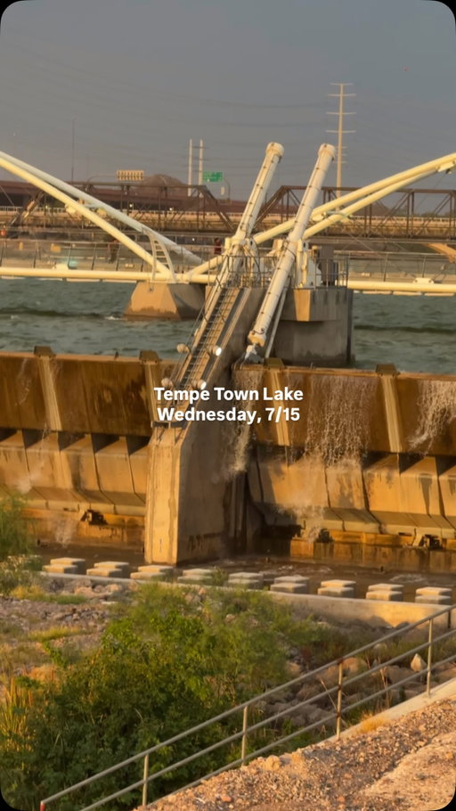It was a little windy tonight. First time I’ve seen the lake overflow like this. I’m sure it happens every time it’s this windy. #arizona #tempe