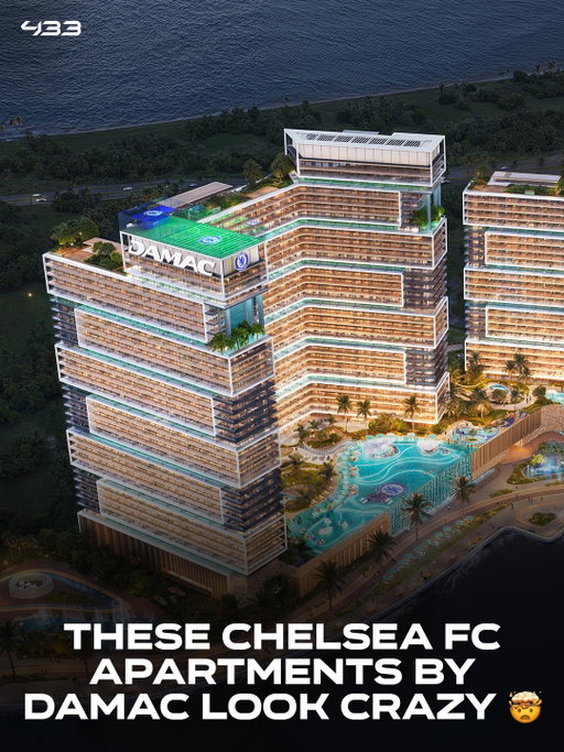 Imagine living in a Chelsea FC apartment 🔵🏠

Because of DAMAC, that is now possible in Dubai! 🙌
Some crazy perks in the world's first football-branded residence:

⚽ A rooftop football pitch
🌊 Sea views for each residence
🏖️ Chelsea Blue Beach club
🏋️‍♀️ Chelsea Athlete Training Centre

Check out @DAMACofficial, the largest private real estate developer in the UAE and the Middle East, to discover everything 👀