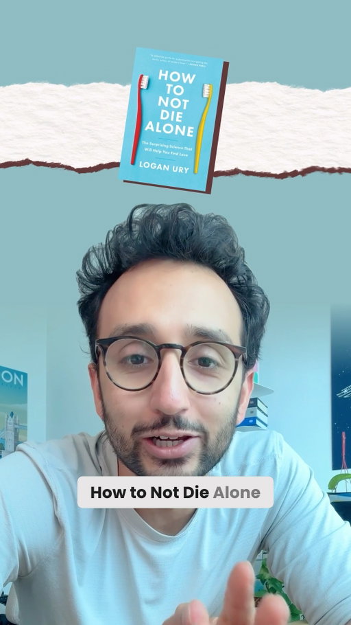 If you have a friend who is chronically single, send them this book 👀

It's called How to Not Die Alone by @loganury. She's a behavioural scientist turned dating coach and she's now basically the head of behavioural science at Hinge.

The book takes insights from behavioural science and applies them to the world of dating, and it's genuinely really good.

I read it about four years ago, right when I first met my wife ❤️ She actually recommended it to me on our first date. I read the book, and we are now married. So yeah, it works 😂

If you’d like more of my book recommendations, comment BOOKS down below and I’ll send you my top 100 list 👇