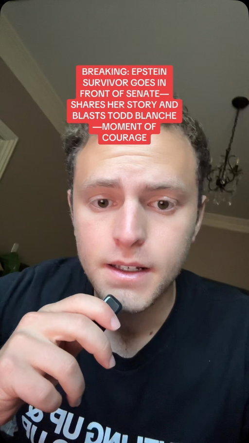 Breaking: Epstein survivor @dbinthesky takes the courageous step and testifies against Todd Blanche.

#CourageNow