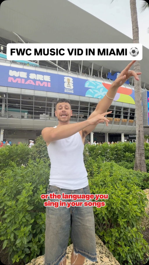 AD Shooting a Music Video at the FIFA World Cup™️ in Miami!!!! With @lenovo ❤️🌴🎥 #football #fifaworldcup #LenovoPartner #LenovoFIFA