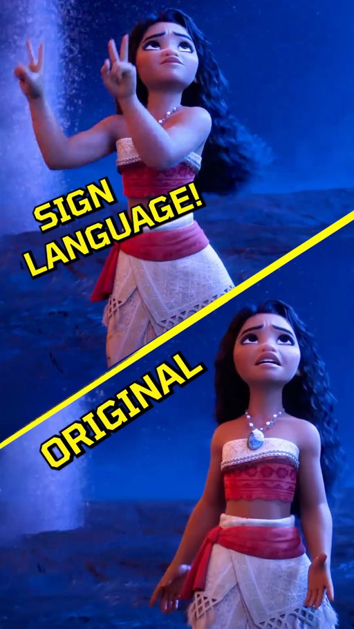 This year, Disney released three musical sequences from Frozen 2, Encanto, and Moana 2, reanimated to portray American Sign Language (ASL). 

Carried out in collaboration with the organization Deaf West Theatre, these scenes were released to celebrate National Deaf History Month.

Do you think every animated movie should include this type of animation?