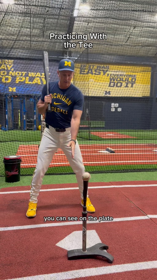 Tee Work:  Practice hitting the outside, middle, and inside pitch. 

#baseball #batting #michigan #practice #improve