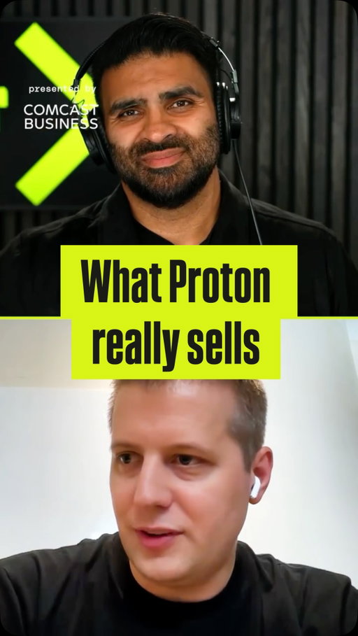 Proton's Chief Technology Officer Bart Butler on what the company really sells: "In general, we're selling the promise. We're selling the promise that we're a different kind of company. We're selling the trust." This episode is presented by @comcastbusiness. #proton #cybersecurity #privacy #tech