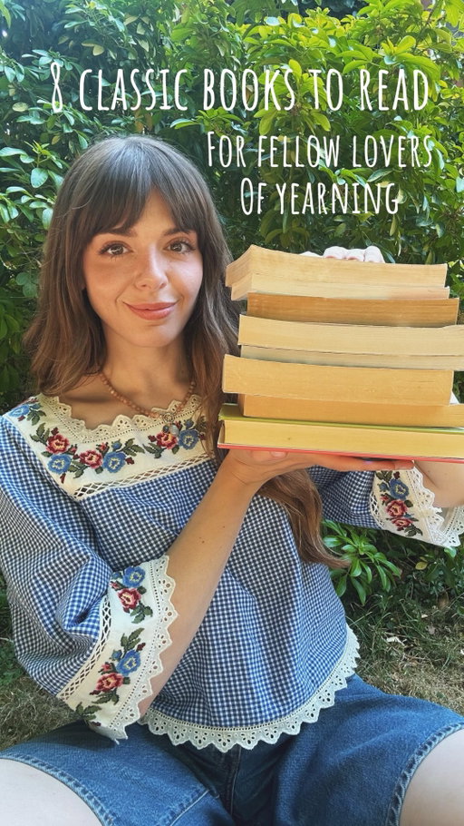 For fellow lovers of all things yearning, 8 classic literature books (and a couple of modern classics) I absolutely think you must read this summer. Thoughts? This isn’t my usual content and I was a little nervous about posting it but hopefully you like it and I can do a part 2! Full list below:
Persuasion by Jane Austen 
Atonement by Ian McEwan 
Madonna in a Fur Coat by Sabahattin Ali 
Jane Eyre by Charlotte Brontë
Normal People by Sally Rooney 
North & South by Elizabeth Gaskell
Giovanni’s Room by James Baldwin 
Far from the Madding Crowd by Thomas Hardy 

#summerreads #bookrecommendations #classicbooks