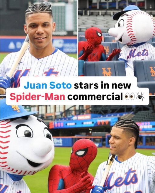 The world may no longer know the man behind the mask, but Juan Soto and New York still have love for Spidey 🕸️

See #SpiderManBrandNewDay exclusively in theaters July 31

#Mets #SpiderMan