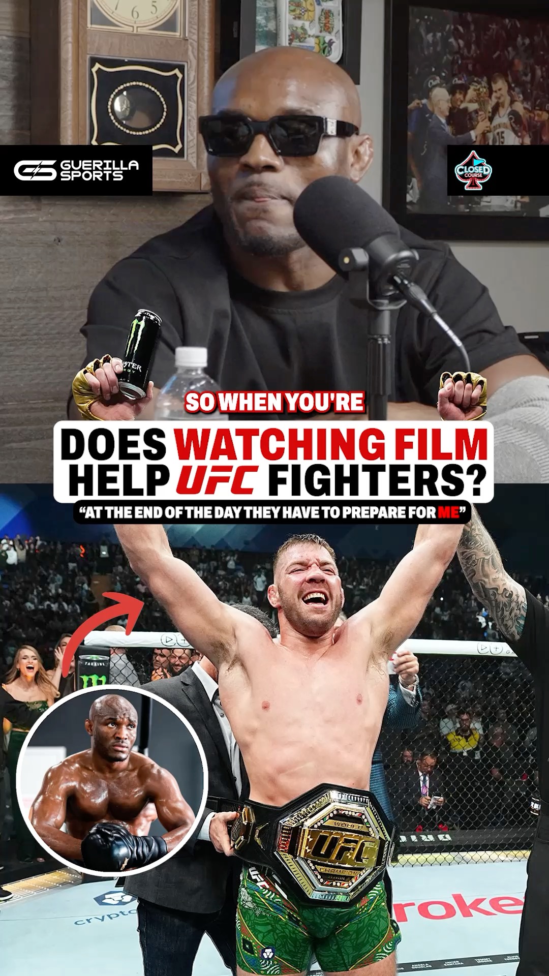 UFC Fighters have to focus on the strategy of their opponent just as much as their own training…but @usman84kg also knows what he brings when he steps into the octagon…he’s a former welterweight champion and has a dominant record in his long career as a fighter.

Who do you got for Saturday’s match? Usman or Du Plessis??

#ufc #ufcfightnight #ufcfight #kamaruusman #duplessis