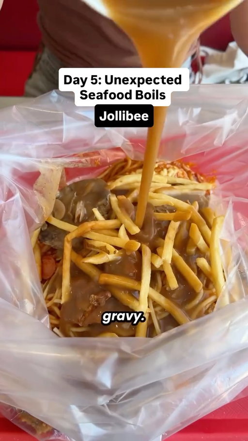 Who said boil bags are just for seafood?? 🦐🤔

Everyone’s been telling @bonannuhtit and @foodwithbros they had to hit up Jollibee and give them the boil bag treatment. Their legendary fried chicken, chicken tenders, new nuggets, spaghetti, burger steak patties, some fries and a generous pour of their iconic gravy. 😮‍💨 Pro-Tip: You can also just dunk the spaghetti straight into their gravy. 💪🏼

Might be the best one yet. 💯  What should they try next??