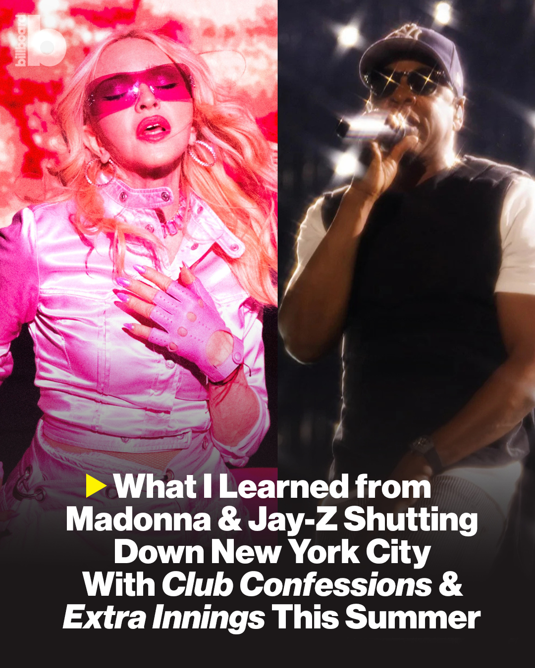 Two nights. Two legends. One unforgettable lesson about New York City. 🗽⁠
⁠
Madonna’s intimate Club Confessions showcase and Jay-Z’s historic Extra Innings finale couldn’t have been more different, but together they captured the heart of NYC. One celebrated the city’s dancefloor legacy. The other honored its hip-hop mythology.⁠
⁠
From Knockdown Center to Yankee Stadium, the weekend became more than a pair of concerts. It was a reminder that New York’s greatest artists don’t just entertain, they preserve the city’s history while inspiring the next generation to build something even bigger.⁠
⁠
Tap the link in bio to read why this was one of the most unforgettable weekends in New York music history. ⁠
⁠
📸 BFA & Roc Nation