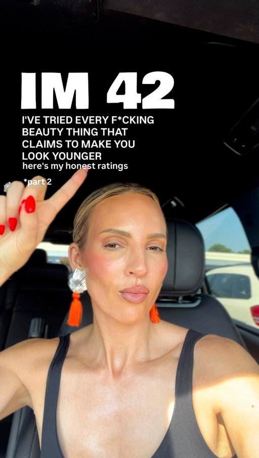 i’ve tried every f*cking beauty thing that claims to make you look younger. my honest ratings (part 2)👇🏻

1. Lip tattoo – Still deciding. I like waking up with color, but I still wear liner and lipstick
2. Gua Sha cream – My face just looks more sculpted afterward.
3. Hormone replacement therapy – Nothing changed my skin, energy, and overall quality of life more.
4. At-home microneedling – One of the best things I do for collagen and texture
5. PRP – Didn’t see any difference. Would rather get PDGF
6. This eye makeup trick – Learned this trick from my celebrity artist makeup friend. Drastically changed how my eye makeup sits 
7. Hydrafacial – Nice before an event, but not floored by it.
More natural makeup – Less more natural makeup made me look SO much younger.
8. Lip lift – My favorite cosmetic procedure I’ve ever had.
9. Cellular longevity pills – Feel more energized taking these. Gets rid of zombie cells which is key for ant-aging.
10. Niacinamide – Made my face (and hands) calmer, brighter, stronger, and just look healthier.
11. Face shaving – Smoother skin and makeup looks so much better. No hair does not grow back more coarse, that is a fallacy.
12. Reading glasses – They actually probably make me look older, but at least I don’t have to hold my phone three feet away anymore💁🏼‍♀️

comment GLOW and I’ll send you everything plus the under eye makeup trick my celebrity makeup artist friend taught me and more about HRT

*follow if you’re overwhelmed by anti-aging and just want someone to tell you what’s actually worth it

https://liketk.it/6iyVV