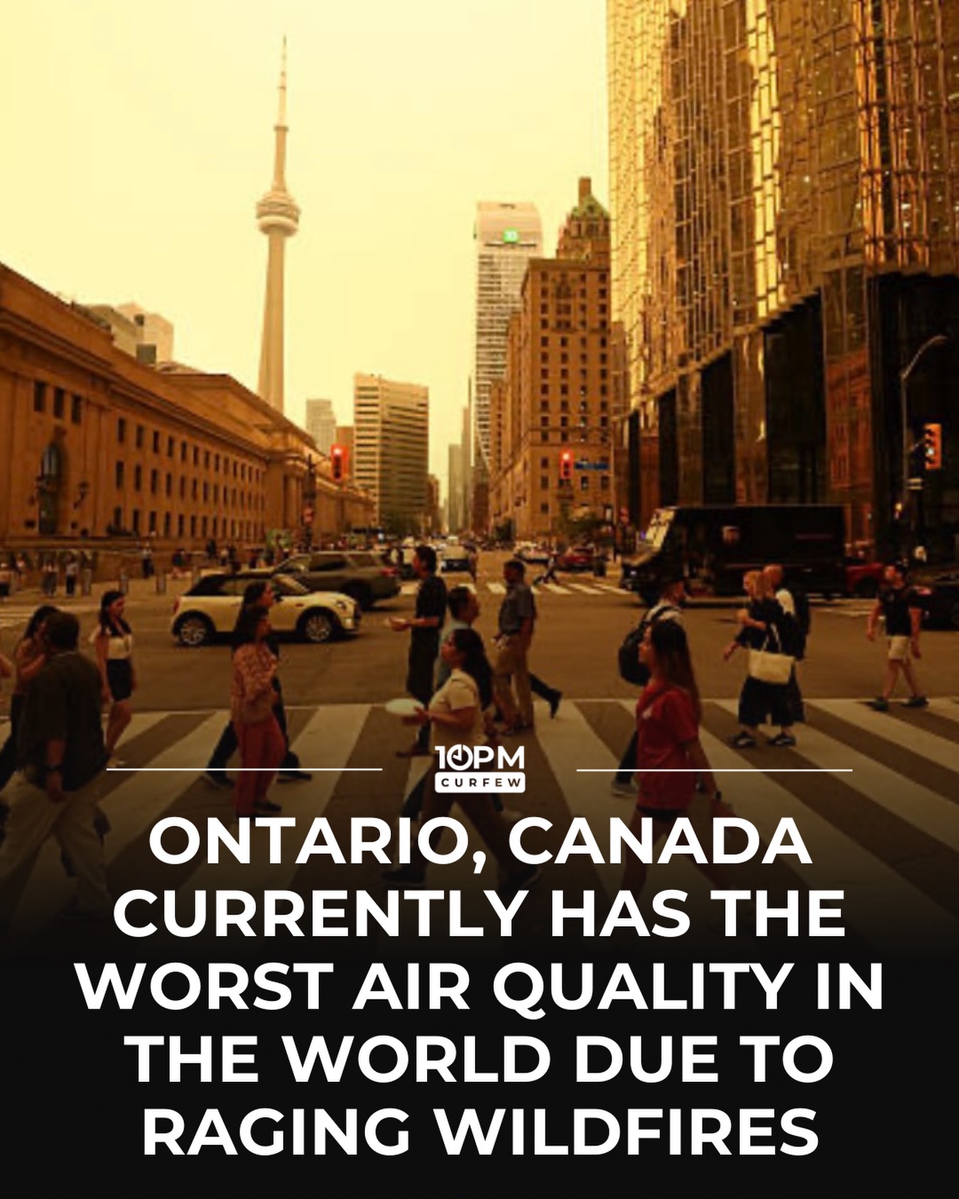 Smoke from hundreds of active wildfires has pushed parts of Ontario to the top of global air quality rankings, with Toronto temporarily recording the worst air quality among major cities worldwide, according to IQAir. Health officials have urged residents to limit outdoor activity as the smoke spreads into the northeastern United States.