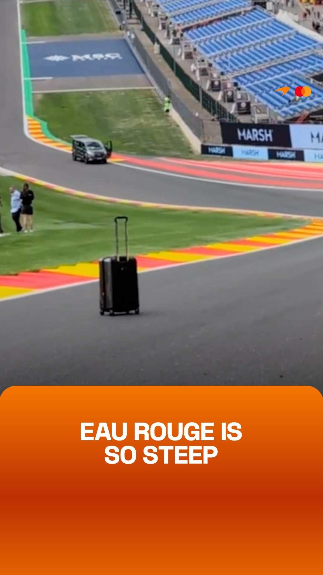 TUMI testing the gradient of Eau Rouge 👀

#McLarenF1