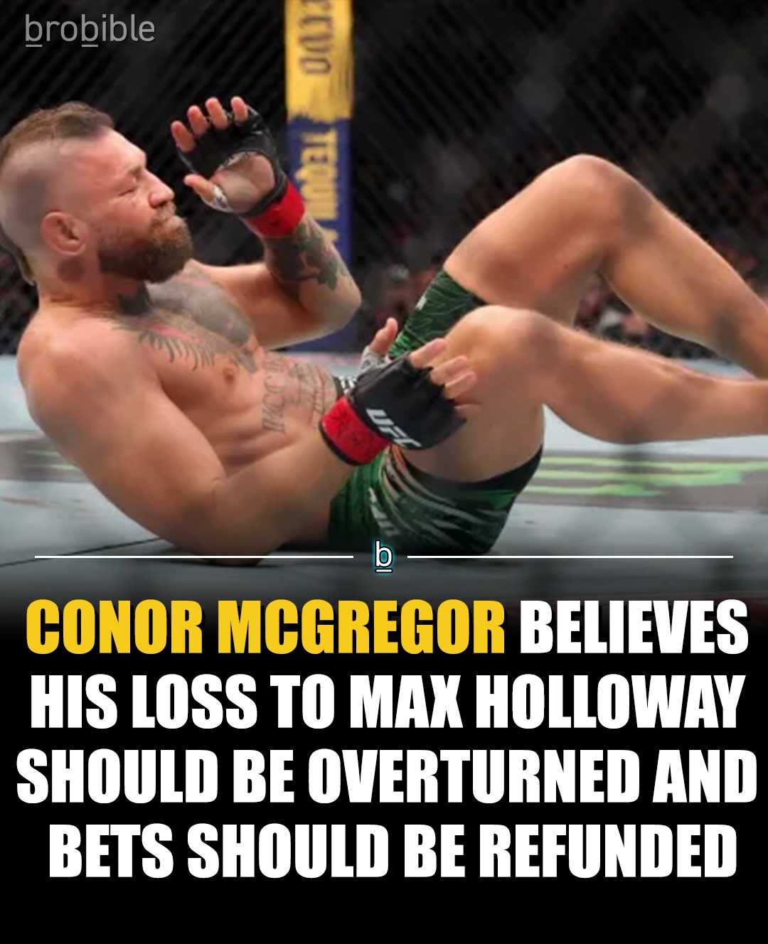 Conor McGregor waited five years to get back in the octagon. It took Max Holloway 69 seconds to end the whole comeback.

McGregor blew out his knee throwing a kick, couldn’t stand, and the ref waved it off. Now he’s on social media asking the Nevada Athletic Commission to rule it a “no contest” and refund every bet made on the fight, which, considering the entire betting public had him winning, is a lot of money to be asking for back.

Here’s the problem: commissions don’t overturn fights because a guy got hurt. They overturn fights for failed drug tests or shady betting patterns. An injury, even a brutal one, is just a fight ending. It happens to somebody every single card.

So no, the result isn’t getting changed. Holloway gets the win, McGregor gets a surgery date, and the internet gets a very familiar debate about what’s left of the McGregor era.
Is Holloway milking it a little? 

Probably. But he didn’t injure himself in just over a minute either.