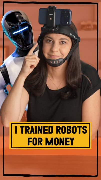 I train robots now. For money. I spent three weeks wearing a camera on my head and filming myself doing chores for MicroAGI’s Shift platform—all to create training data for robots. Cool new side hustle OR dystopian nightmare? Watch our latest feature! 🤖 Watch the full post on YouTube. 🔗 in bio.