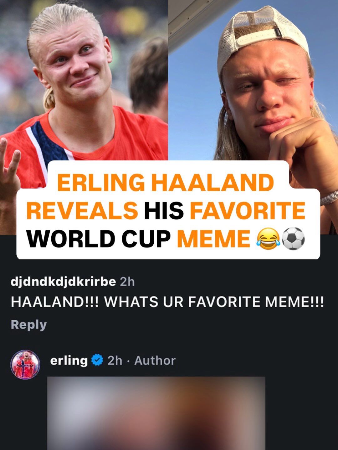 Erling Haaland has seen the World Cup memes‼️😂

The Norway star responded to a fan with his favorite Haaland meme of the entire tournament 😭

What’s your favorite⁉️