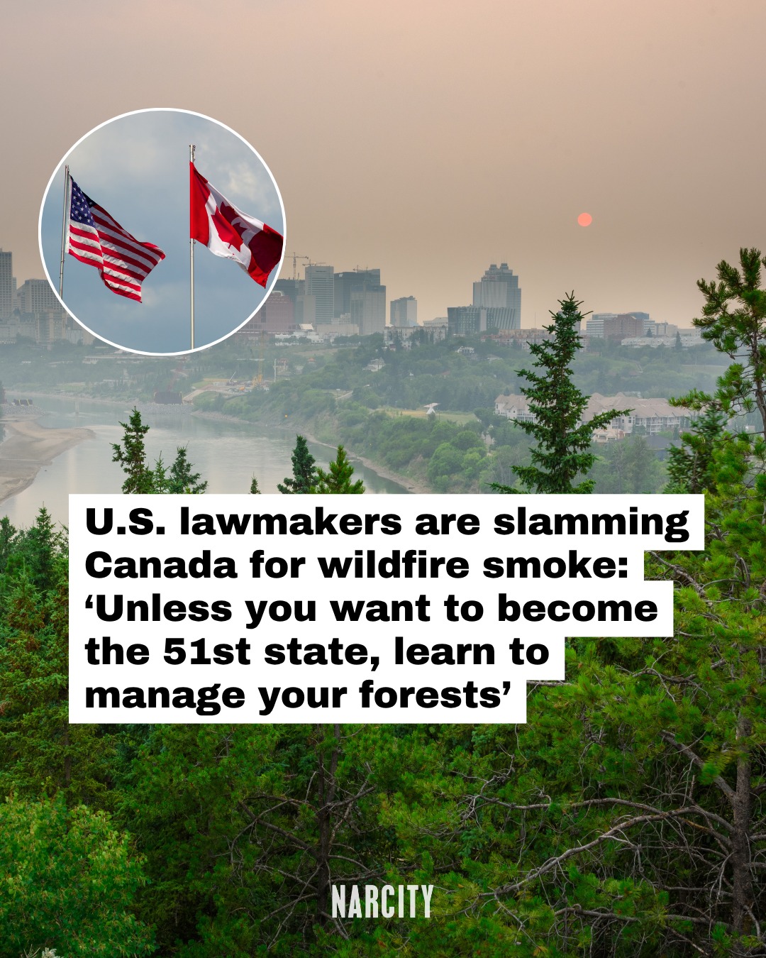 What do you think about this?

As smoke from wildfires burning in northern Ontario continues to spread across the province and into large parts of the U.S., it's prompting sharp criticism from some American lawmakers. 

"Hey Canada, 'just let it burn' is not a solution. Unless you want to become the 51st state, learn to manage your forests," one Republican Michigan state senator said on X on Thursday. 

Four Republican members of Congress from Michigan have also written an open letter to Prime Minister Mark Carney, saying they're "done accepting apologies in place of action." But Carney brushed off the comments, saying fighting climate change is a shared responsibility that includes the U.S.

More on what both sides are saying at the link in the @narcitycanada bio.

📸: Petr Smida | Dreamstime, Jacquesdurocher347 | Dreamstime