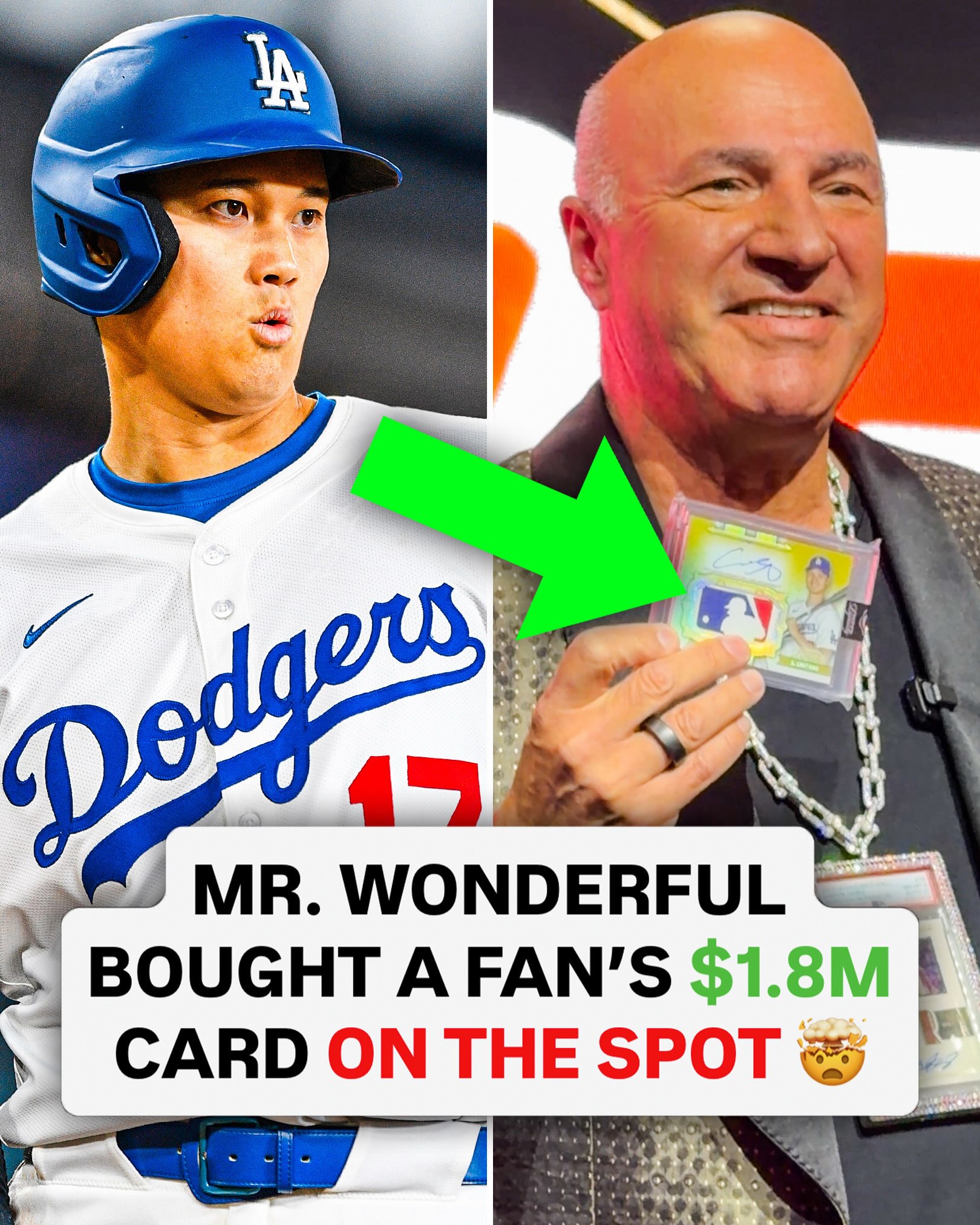 “Always get the best you can get!”

Kevin O’Leary pulled up to Fanatics Fest and spent over 1 MILLION DOLLARS on a Shohei Ohtani trading card 🤯💰