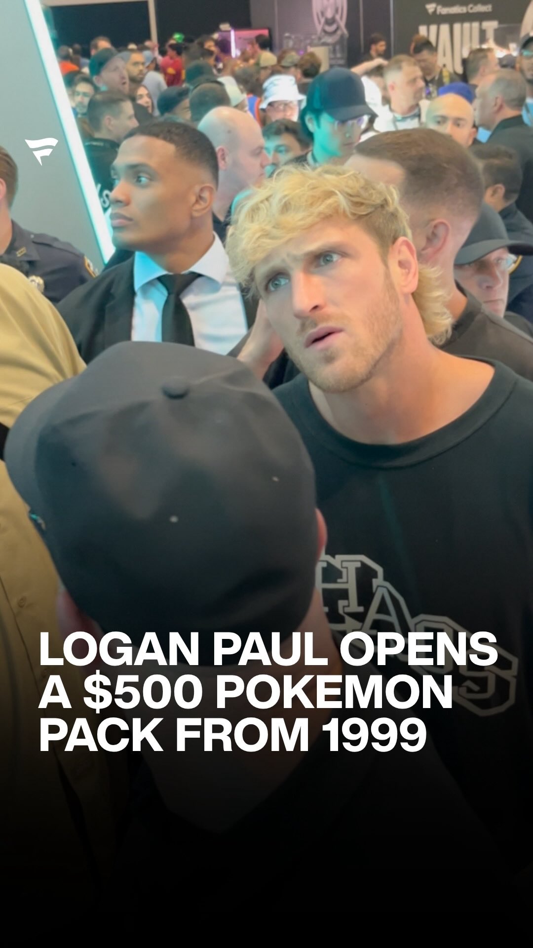 Logan Paul spotted this Pokémon pack in the crowd and had to open it 👀

At Fanatics Fest last year, we cracked a 1999 Base Set Pokémon pack and handed it to Logan Paul to rip. 

What do you think we should have him open this year?? 🤔
