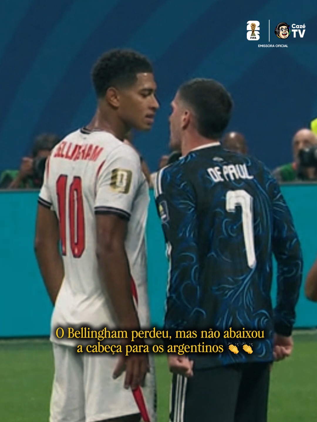 BELLINGHAM, VOCÊ É BEM-VINDO NO BRASIL! 🏴󠁧󠁢󠁥󠁮󠁧󠁿🤝🇧🇷

Mesmo com a derrota e a folga dos argentinos pra cima dos ingleses, Jude Bellingham não abaixou a cabeça e foi pra cima deles 😤

🚨 𝐒𝐄 𝐓𝐄𝐌 𝐂𝐎𝐏𝐀, 𝐄𝐒𝐐𝐔𝐄𝐂𝐄! É na CazéTV! 🤩📺

#CopaNaCazéTV #CoberturaCazéTV #cztv04 #Original #Bellingham