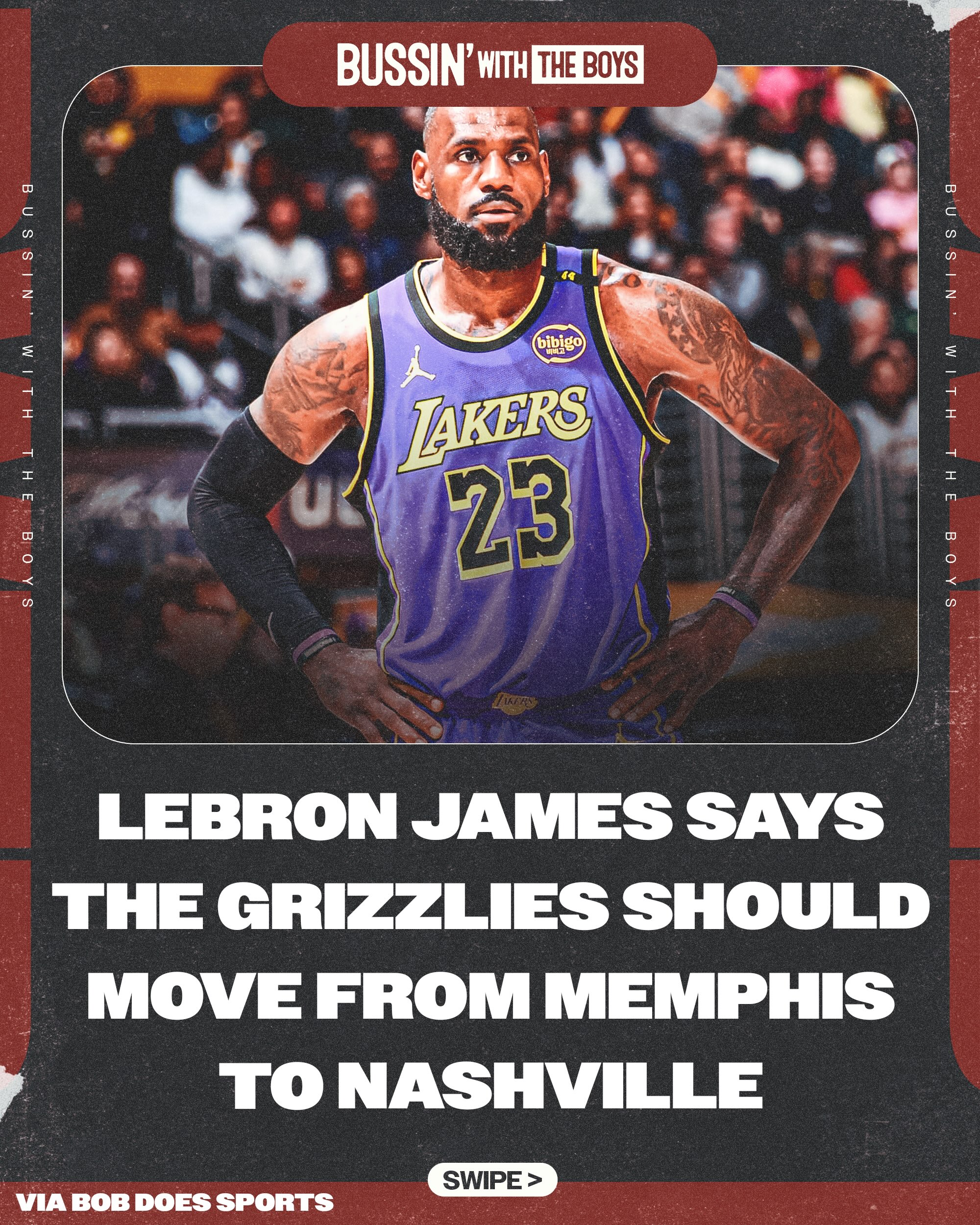 LeBron James says the Grizzlies should leave Memphis and head to Nashville 😳

Safe to say he won't be taking his talents to Memphis...

via @bobdoessports