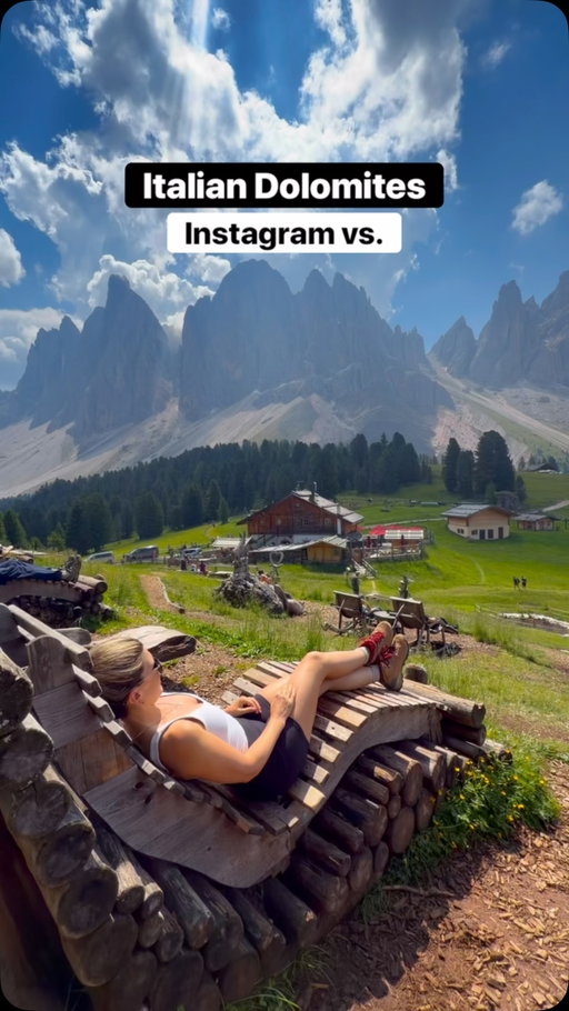The last one actually makes me laugh! Follow @megsandpat for our Switzerland series and travels!

Reality is the dolomites are absolutely amazing but they are busy. If you want these places to yourselves, you have to get to these places super early. That also does not mean you will be by yourself, but they will just be way less people. 

You can still of course get amazing pictures if you are patient or go to the spots that are not as “insta-famous”

Hey! We’re Meghan and Pat a married couple traveling the world full time! If you like roadtripping, hiking, adventures, and exploring new places with your person, welcome to our page!  
Travel Couple, Hiking, Unique Stays, Romantic, Cinematic, Adventures, Date Ideas