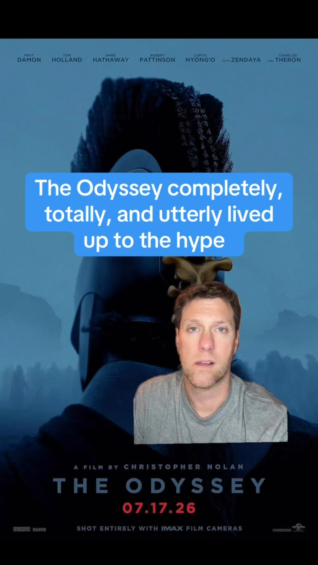 The Odyssey completely, totally, and utterly lived up to the hype. 2 greatest things that ever fully delivered on unimaginable hype: “The odyssey, and LeBron James” - @feitelberg