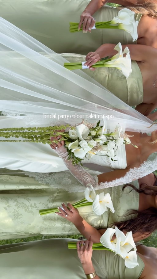 Bridal party colour palette inspo🕊️🫧🩰

Content creator: @archivesbyaidia 
Venue: @ellebystella @thestellaco 
Catering: @giltcatering 
Florist: @haillylucasfloraldesign 
Hair: @hairbycasseck 
MUA: @ninetyfourbeauty 
Bridal gown: @justinalexandersignature 
Bridesmaids dresses: @parkandfifthco 
DJ: @thenextlevele 
Officiant: @powerofloveweddingofficiant 
Photo Booth: @photostarscanada 
Decor & Draping: @singhbroseventrentals 

[elle by stella, the stella collective, stella venues, st sacob’s wedding venue, outdoor wedding venue near st jacob’s, luxury white draping, old money wedding inspo, garden romance wedding inspo]