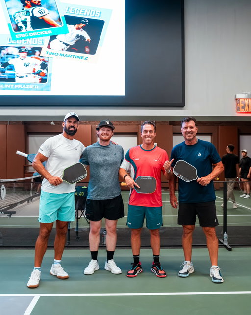 The @joolapickleball “Court of Legends” at @citypickle in the heart of Times Square was a blast! 

Sharing the court with @ericdecker @tinomartinezofficial and @clintfrazierr was all-time and even better was playing with and meeting so many pickleball loving New Yorkers in an effort to raise money for @conquerkidspickleball .

Massive thank you to @cpchester @joolamegalodon50 and the entire Joola team along with @maryduffycannon @joshgartman.pb at City Pickle for everything! 

📸: @thisischoii