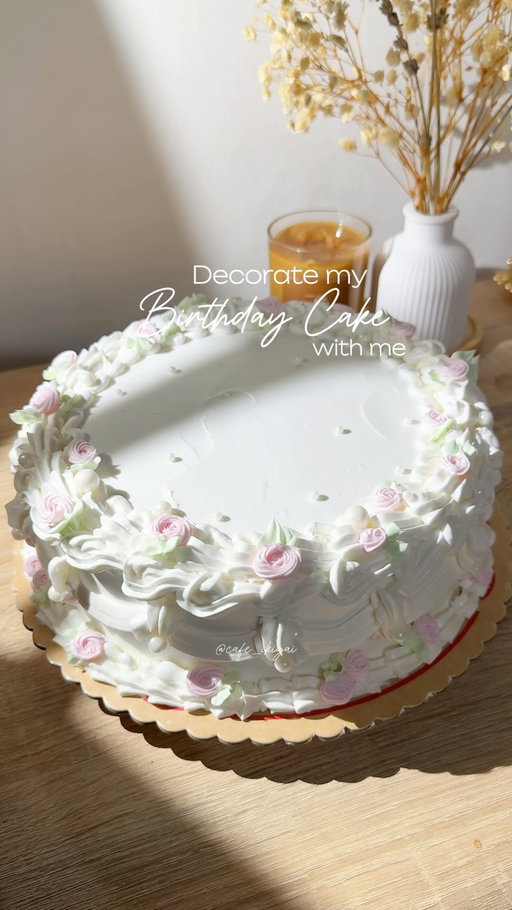 Happy Birthday to me! yey! It felt so good while decorating this cake, i remembered how i started learning about cakes from watching youtube videos, the passion and the eagerness to learn and to serve people, my dear customers I had, i was so happy and honored i could be a part of their happy moments 🥺 how i wish i could bake and decorate cakes again ~ 

thank you God for another year you have blessed me 🤍 claiming for a fruitful, successful and joyful year for me ✨

#birthday #birthdaycake #cake #minimalistcake #aestheticcake 
homecafe • homebody • vlog • cake decorating • cake lover • korean minimalist cake • cute cake • pink • roses • aesthetic • cafe •